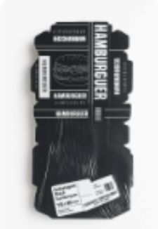 Embalagem para Hambúrguer Black - 110x80mm