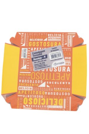 Embalagem Bandeja Vermelha M 124x38 (50 Unidades)