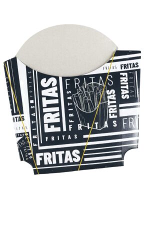 Embalagem Batata Frita Black 90x130mm (50 Unidades)