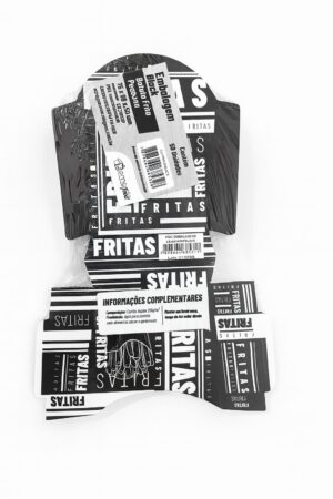 Embalagem Batata Frita Preta Pequena 75x96 (50 Unidades)