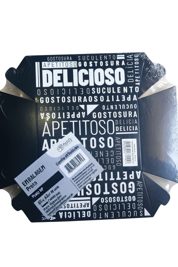 Embalagem Black Bandeja P 95x48mm (50 Unidades)