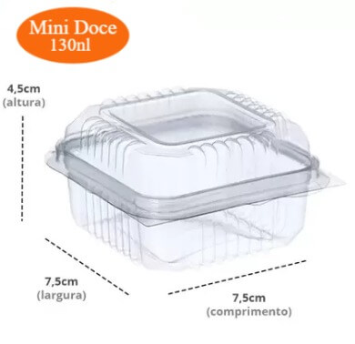 Praticpack mini doce quadrado