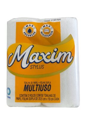 Toalha de Papel Multiuso Maxim Stylus - Folha Dupla