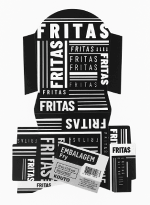 1 Embalagem Black Batata Frita – 96x120mm (50 Unidades)