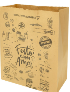 1 Sacola para Delivery 100 Unidades Grande