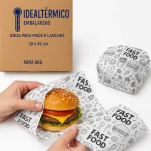 1 Embalagem para Hambúrguer, 1 kg, Aproximadamente 300 Folhas